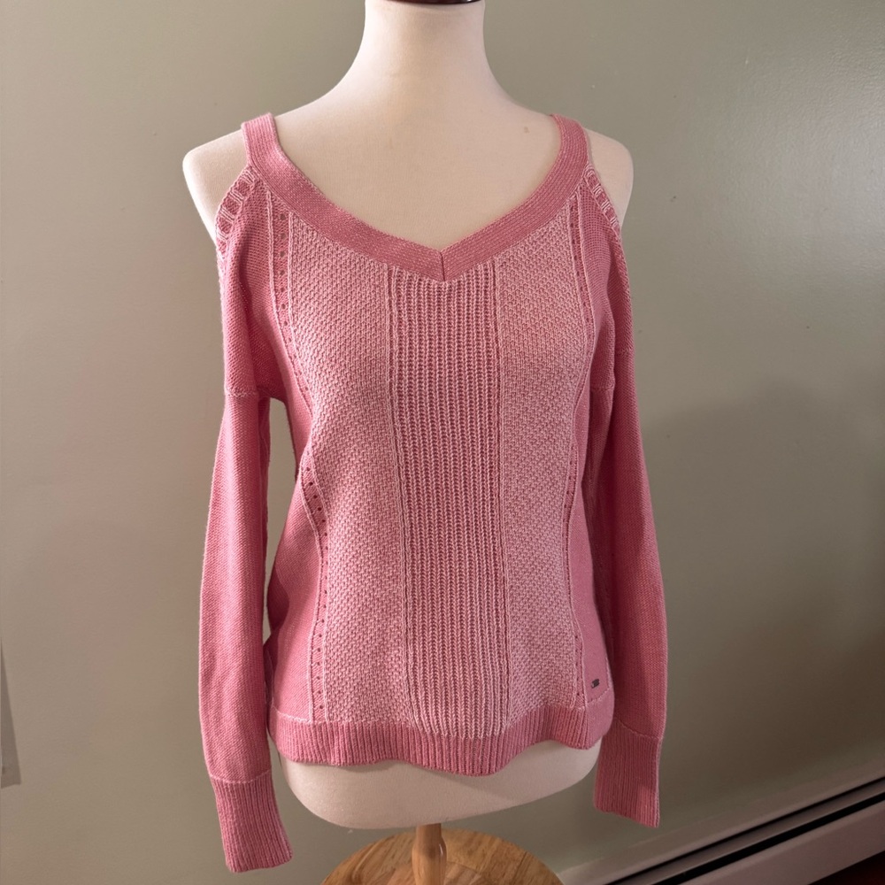Hollister Off-the-Shoulder Pink Sweater